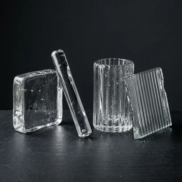 Hand-cast Glass material sample